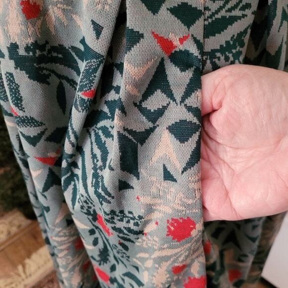 COPY - New Amelia Dress Plus Size 3X 3XL Rockabilly Retro Green Nordic Fair Isle - Picture 4 of 7